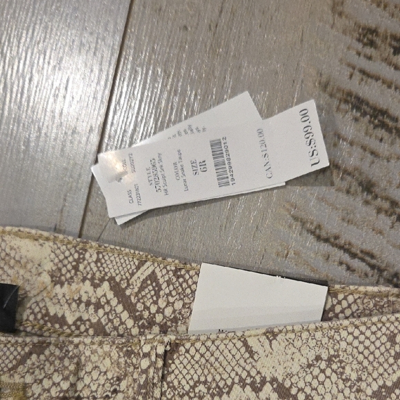 White House Black Market Cream and Brown Jeggings - Picture 2 of 9